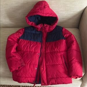 Kids Red Puffer Jacket